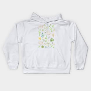 pastel muted color snake pattern Kids Hoodie